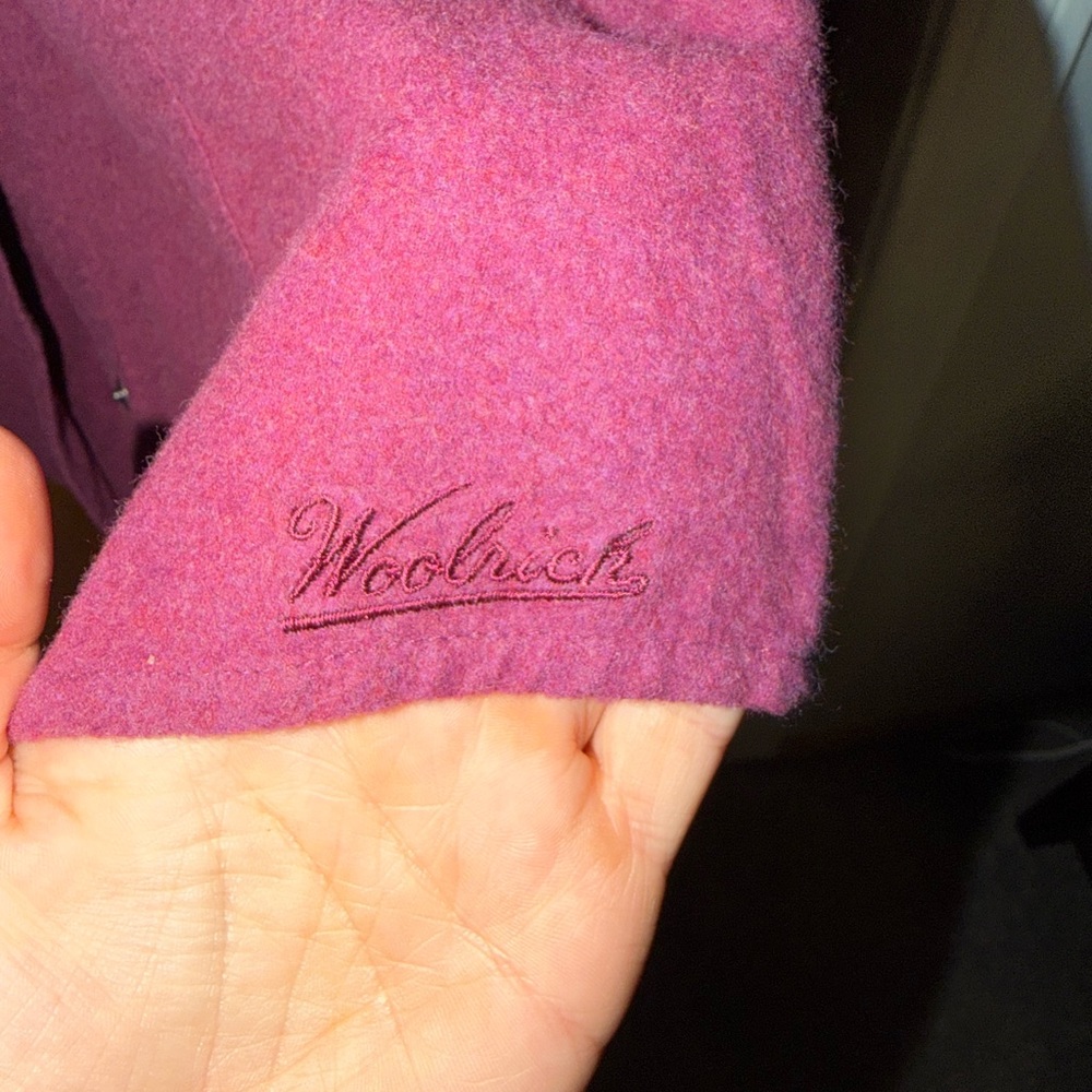 Woolrich women’s 100% Cotton Button-Up Shirt - Mulberry - Picture 5 of 7